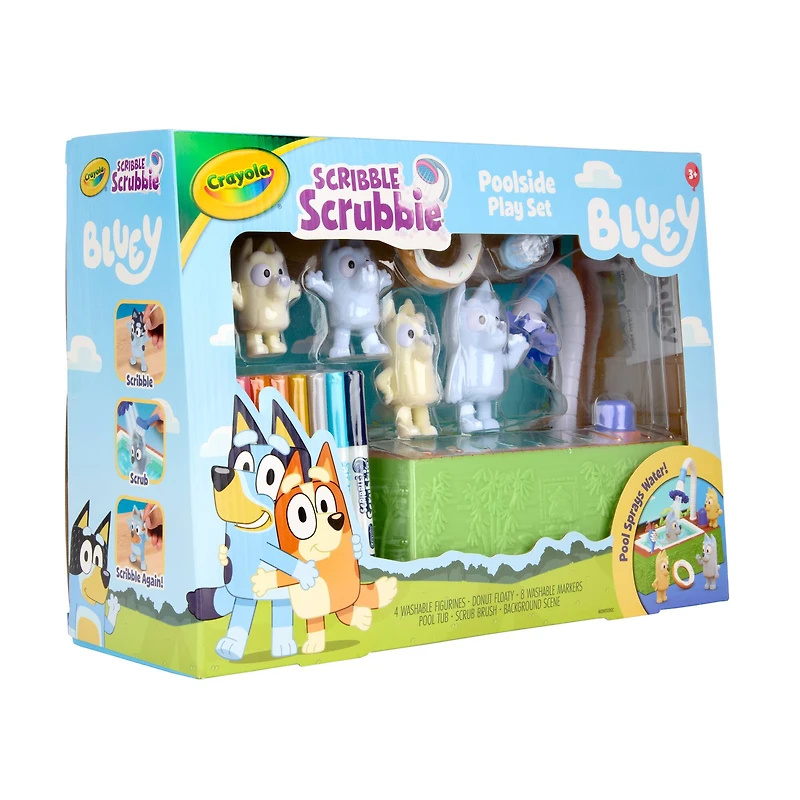 Crayola® Scribble Scrubbie® Bluey Poolside Playset, 4ct.