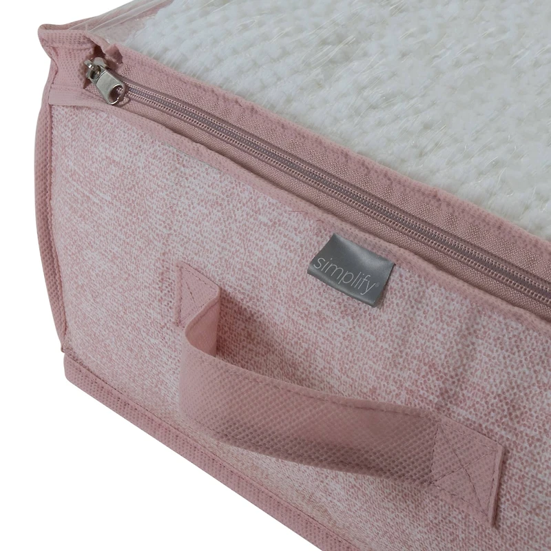 Simplify Blush Under the Bed Storage Bag, 2ct.