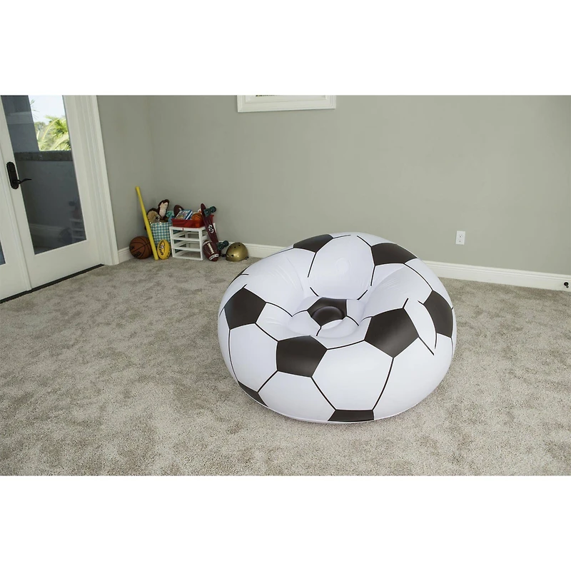 Bestway Up In & Over Beanless Soccer Ball Chair, 45" x 44" x 26"