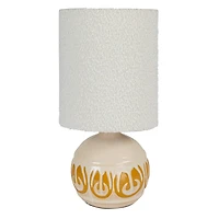 Hello Honey® 15.75" Yellow & Cream Sunlit Embossed Stoneware Table Lamp, 2ct.