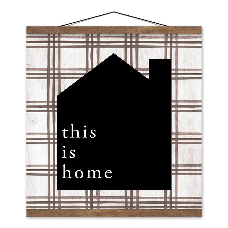This is Home Teak Hanging Canvas