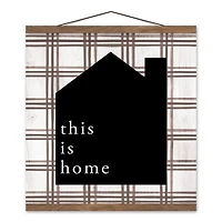 This is Home Teak Hanging Canvas