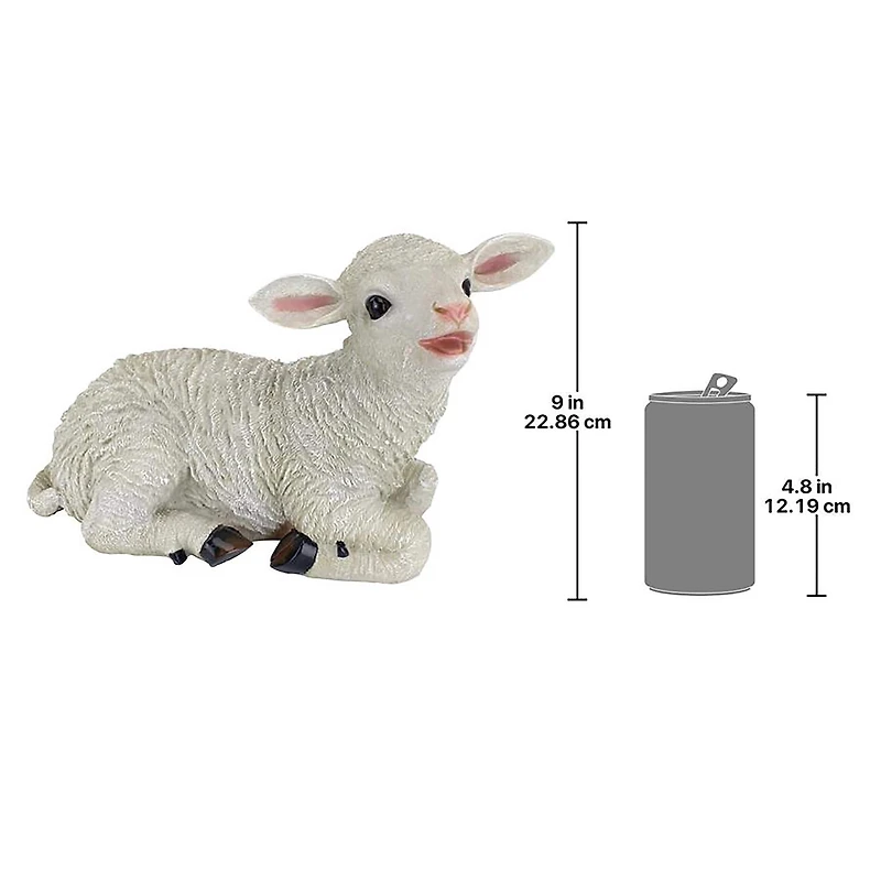Design Toscano 15" Yorkshire Lamb Garden Statue Sitting Lamb