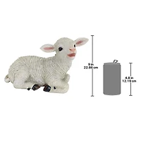 Design Toscano 15" Yorkshire Lamb Garden Statue Sitting Lamb