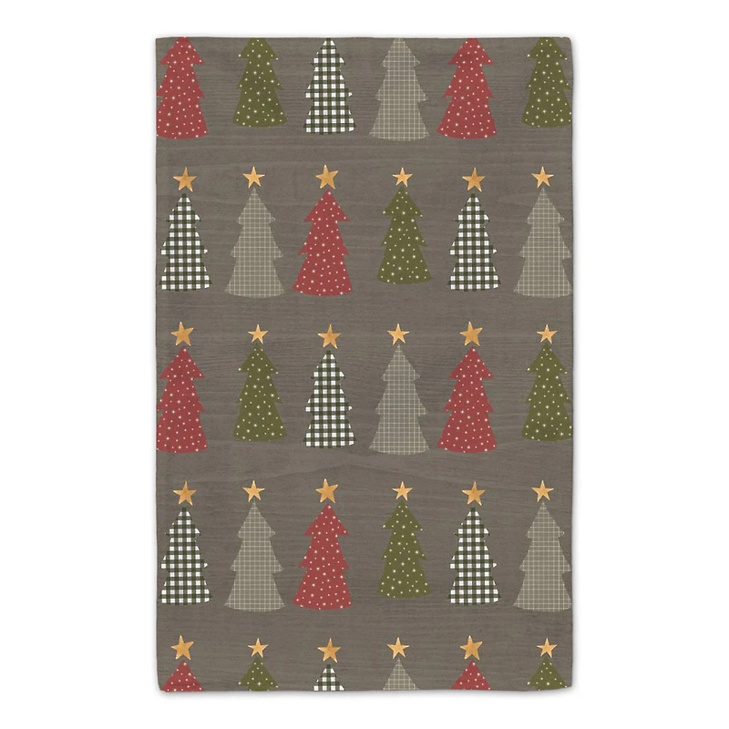 Sweater Weather Gray Tree Pattern Tea Towel Set