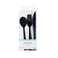 30 Piece Plastic Cutlery Set by Celebrate It