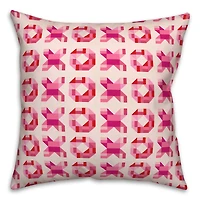 XOXO Quilt Valentine's Day Throw Pillow