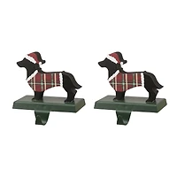 Glitzhome® 6" Wooden & Metal Dachshund Stocking Holder