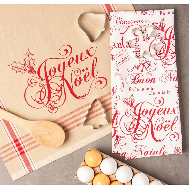 DII® Assorted Joyeux Noel Dishtowel Set