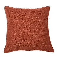 Hello Honey® 20'' Red Square Boucle Cotton Pillow Cover
