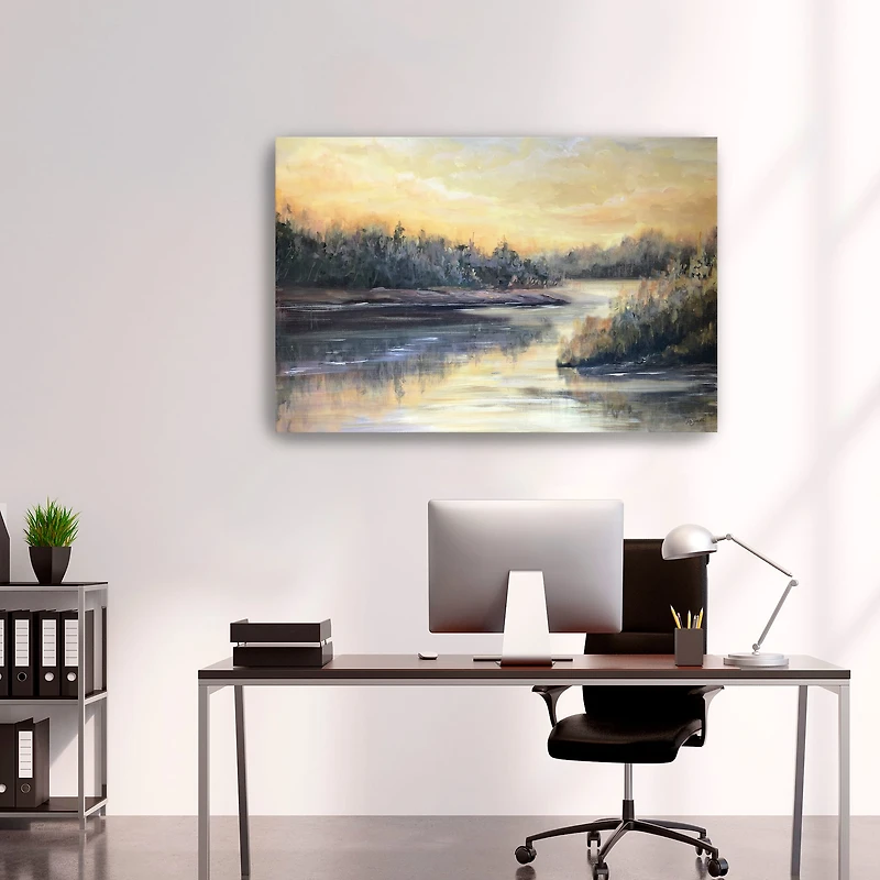 Golden Waters Landscape Canvas Giclee