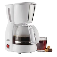 Brentwood 4-Cup White Coffee Maker