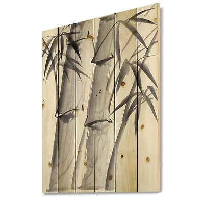 Designart - Vintage Monochrome Bamboo IV