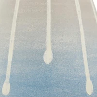 10" Blue & Gray Ceramic Abstract Ombre Drip Vase