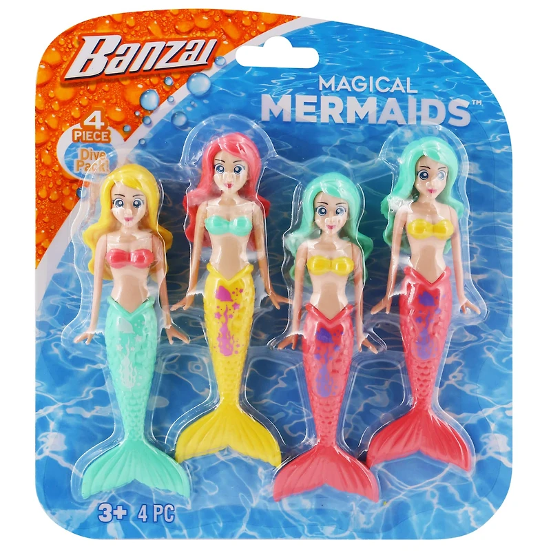 Banzai Dive Mermaids, 4ct.