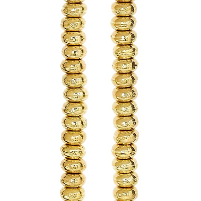 Gold Toned Metal Rondelle Beads, 4mm by Bead Landing™