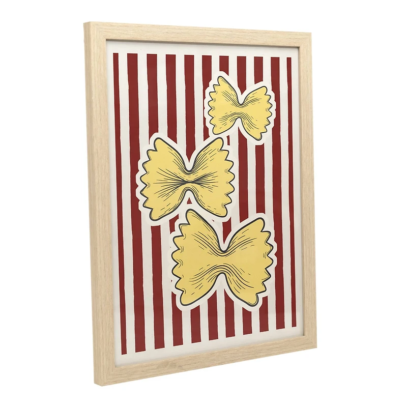 12" x 16" Yellow Farfalle Pasta Framed Wall Décor by Ashland®