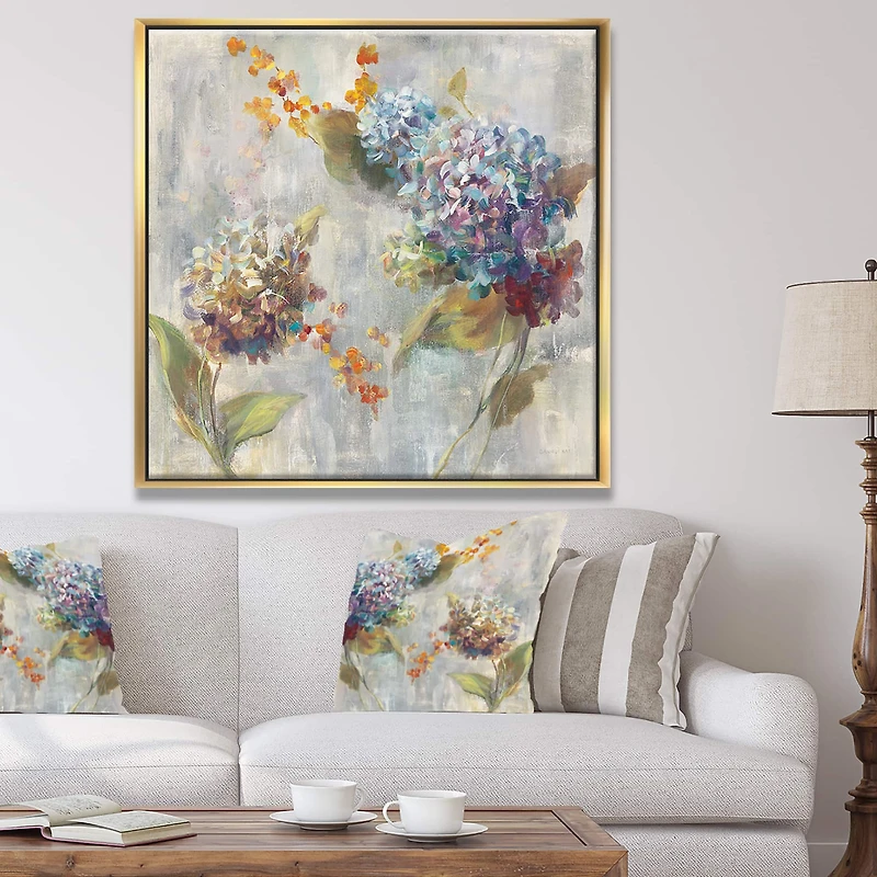 Designart - Autumn Hydrangea - Traditional Framed Canvas