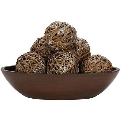 Brown Decorative Balls Set