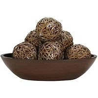 Brown Decorative Balls Set