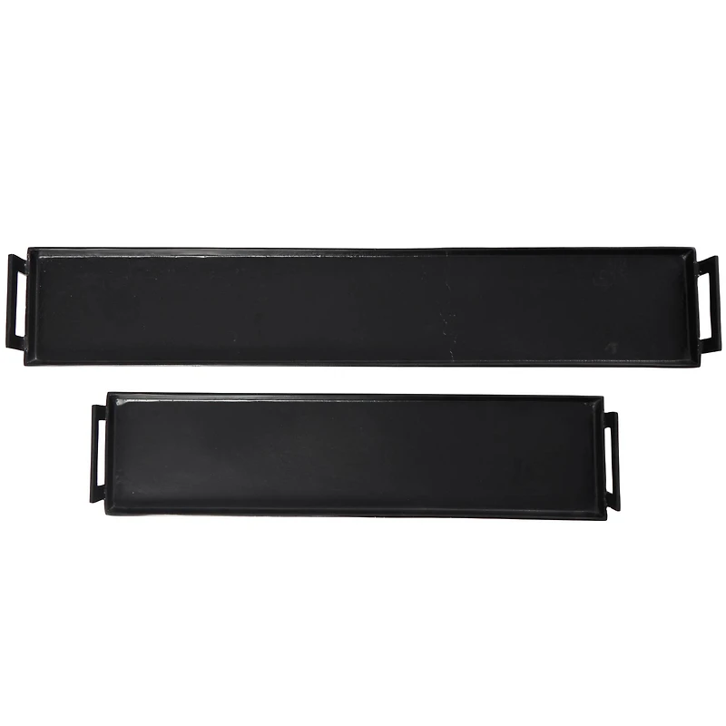 Black Modern Aluminum Nesting Tray Set