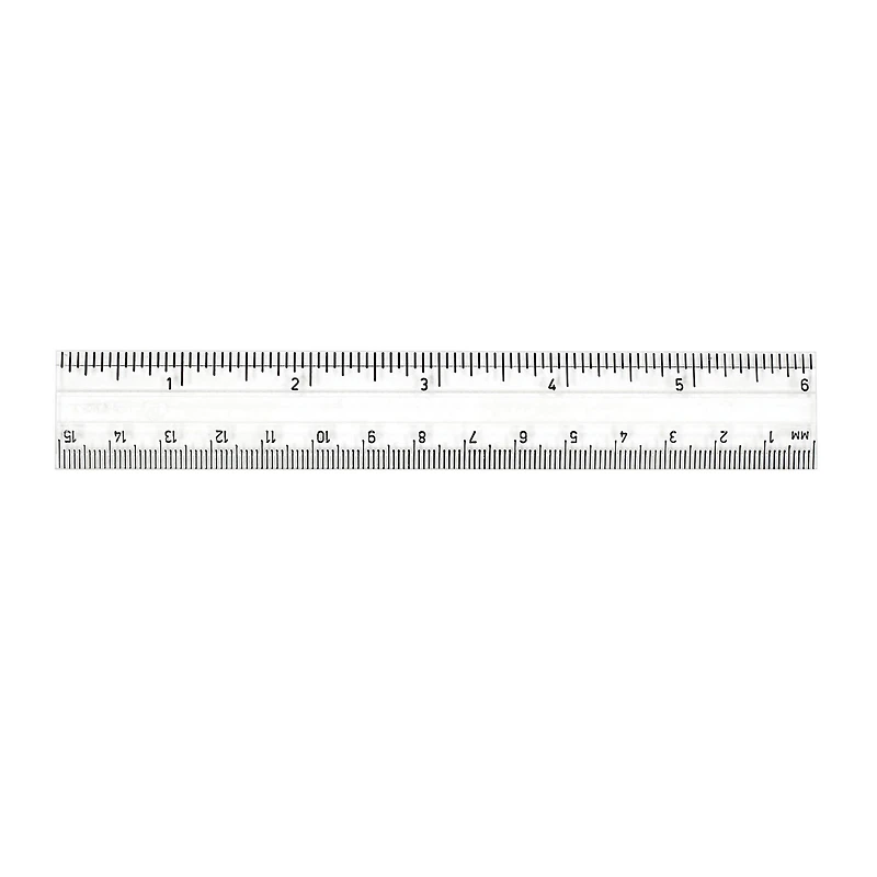 Charles Leonard Clear 6" Plastic Ruler, 48ct.