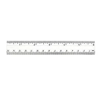 Charles Leonard Clear 6" Plastic Ruler, 48ct.