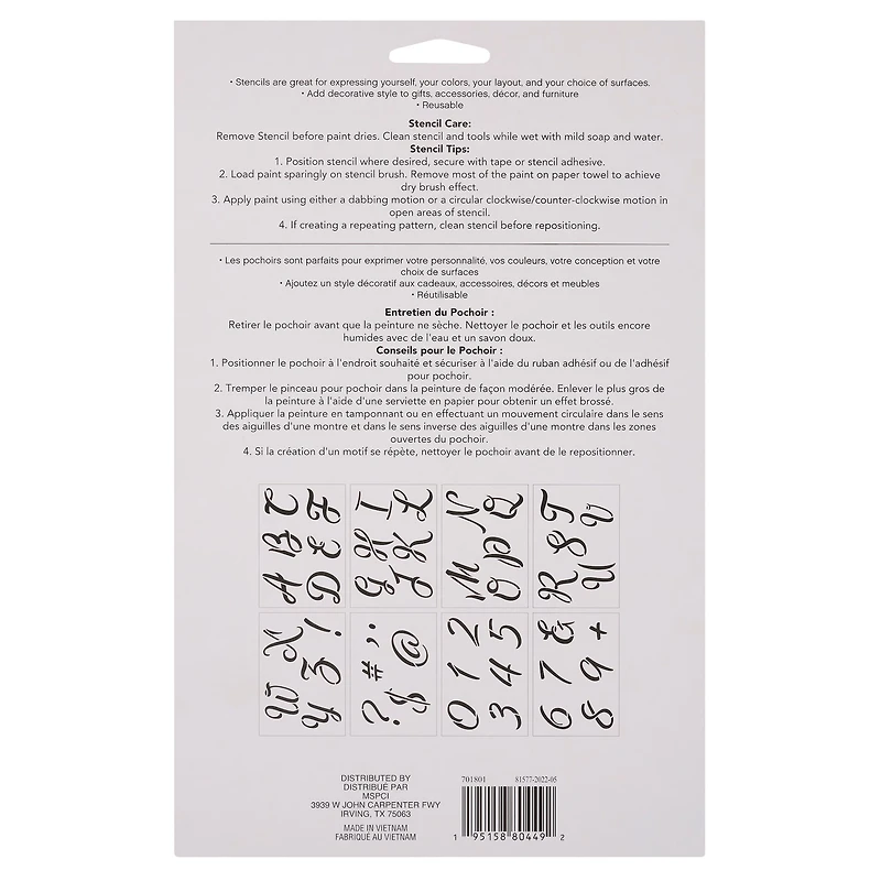 3" Cursive Alphabet Stencils by Craft Smart®