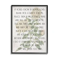 Stupell Industries If Roses Grow in Heaven Phrase Yellow Flower Framed Wall Art