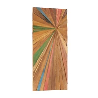 39" Brown Rustic Abstract Teak Wood Wall Decor