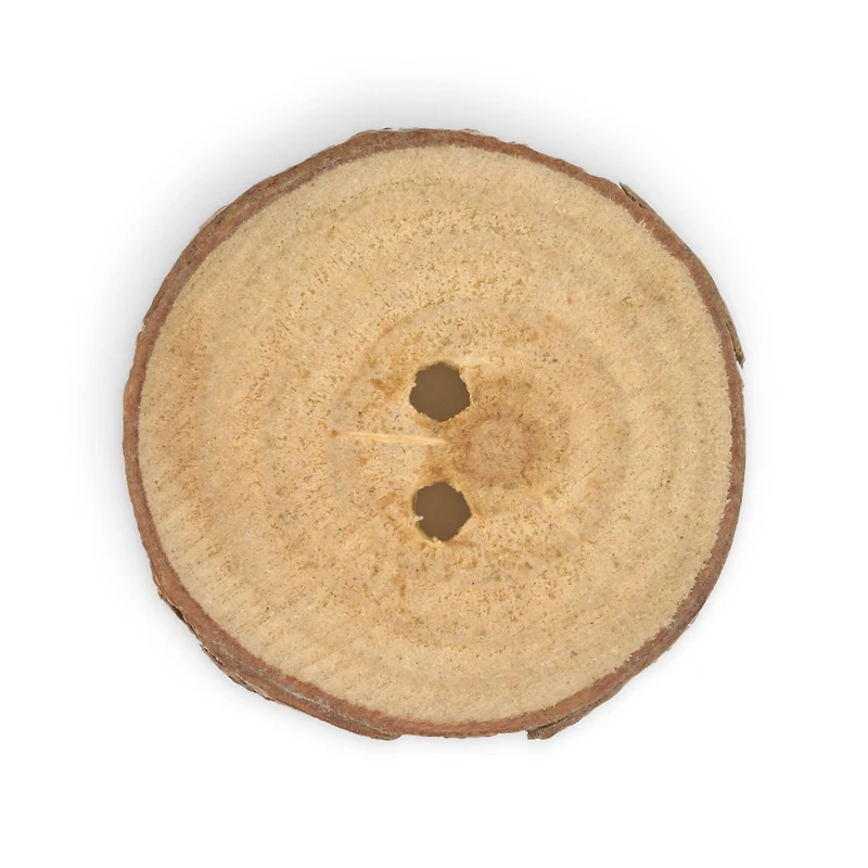 Dritz® 30mm Light Brown Sustainable Wood Grain Round Button, 3ct.