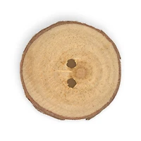 Dritz® 30mm Light Brown Sustainable Wood Grain Round Button, 3ct.