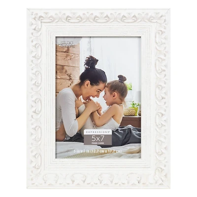 Expressions™ 5" x 7" White Ornate Frame by Studio Décor®
