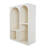 31" Cream Geometric Arched Wall Shelf