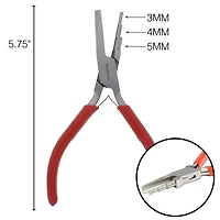 Beadsmith® Red Handle 3 Step Round & Hollow Plier