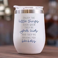 11oz. White Enjoy The Little Things Wine Tumbler