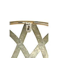 Hello Honey® 29.5" Gold Galvanized Metal Wall Mirror