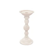 Cream Metal Pillar Candle Holder by Ashland