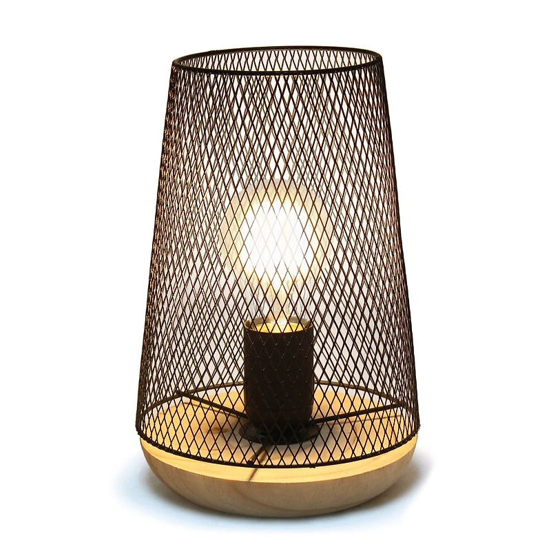 Simple Designs 9" Wired Mesh Uplight Table Lamp
