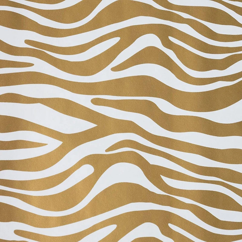 JAM Paper Safari Gold & White Zebra Gift Wrap, 2ct.