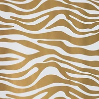 JAM Paper Safari Gold & White Zebra Gift Wrap, 2ct.