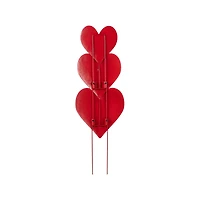 Glitzhome® 36" Set of 3 Valentine's Metal Stacked Heart Yard Stake