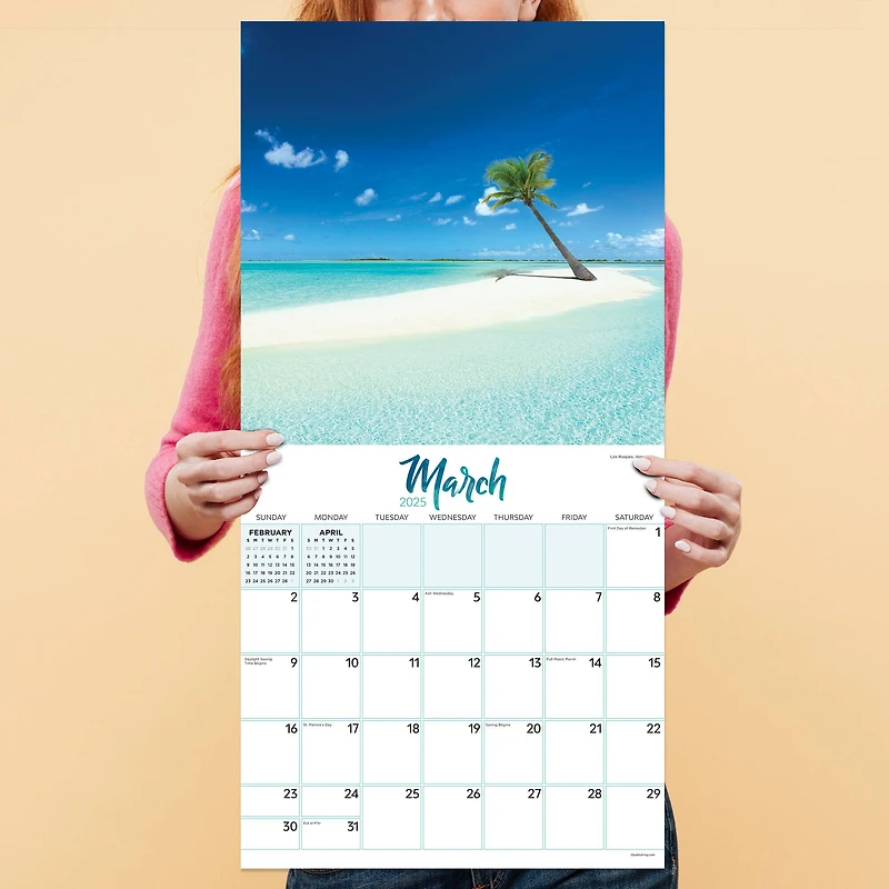 TF Publishing 2025 Tropical Beaches Wall Calendar