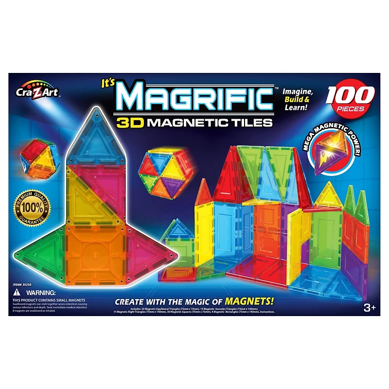 Cra-Z-Art Magrific 3D Magnetic Tiles Magnetic Toy Set