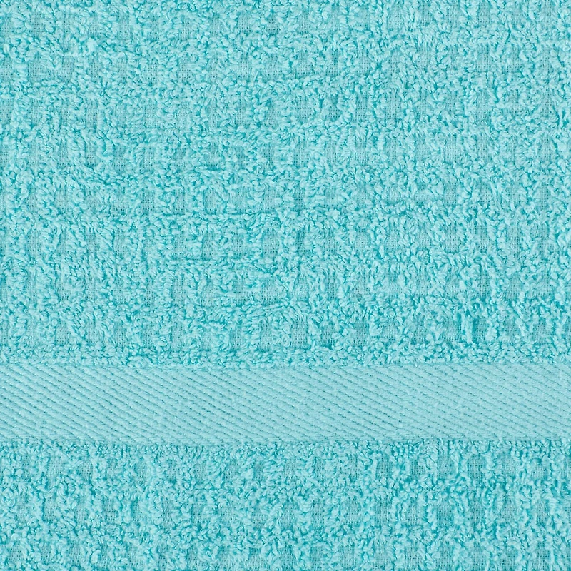 DII® Solid Aqua Waffle Terry Dishtowel, 4ct.