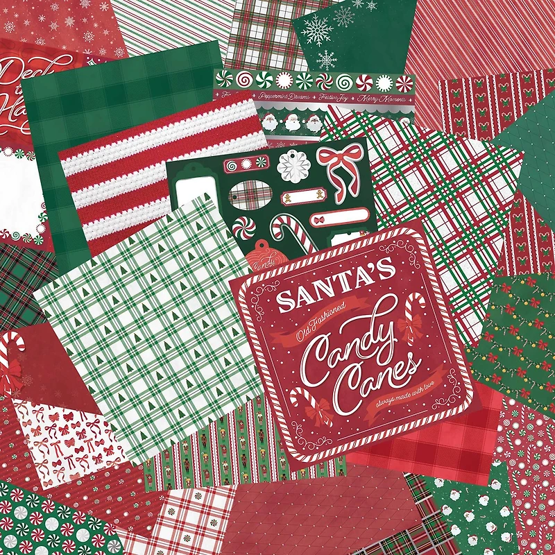 12" x 12" Peppermint Plaid Paper Pad by Recollections™