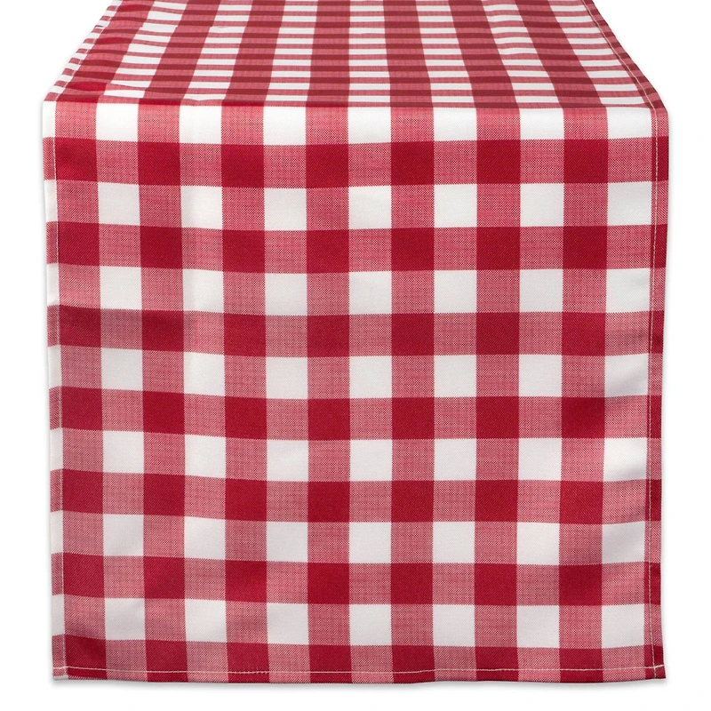 DII® 72" Red Check Outdoor Table Runner