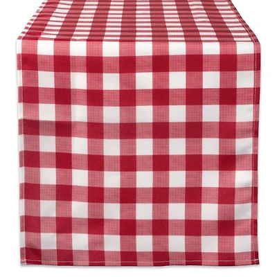 DII® 72" Red Check Outdoor Table Runner