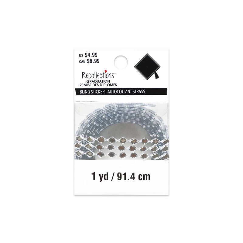 Silver Diamonds Graduation Bling Sticker Roll by Recollections™