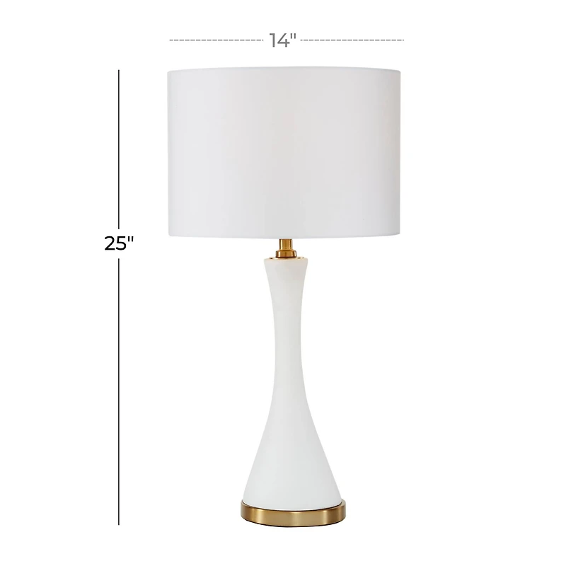 CosmoLiving by Cosmopolitan 25" Gold Ceramic Modern Table Lamp